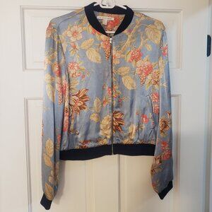 Womens Floral Bomber Jacket